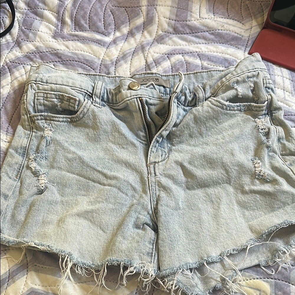 Joe's Jeans Blue Distressed Jean Shorts